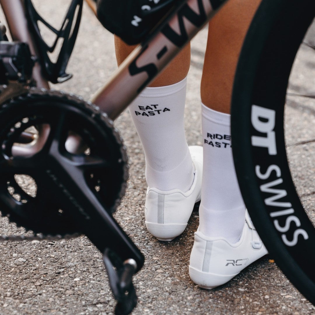 socialride Fahrradsocken - Eat Pasta Ride Fasta