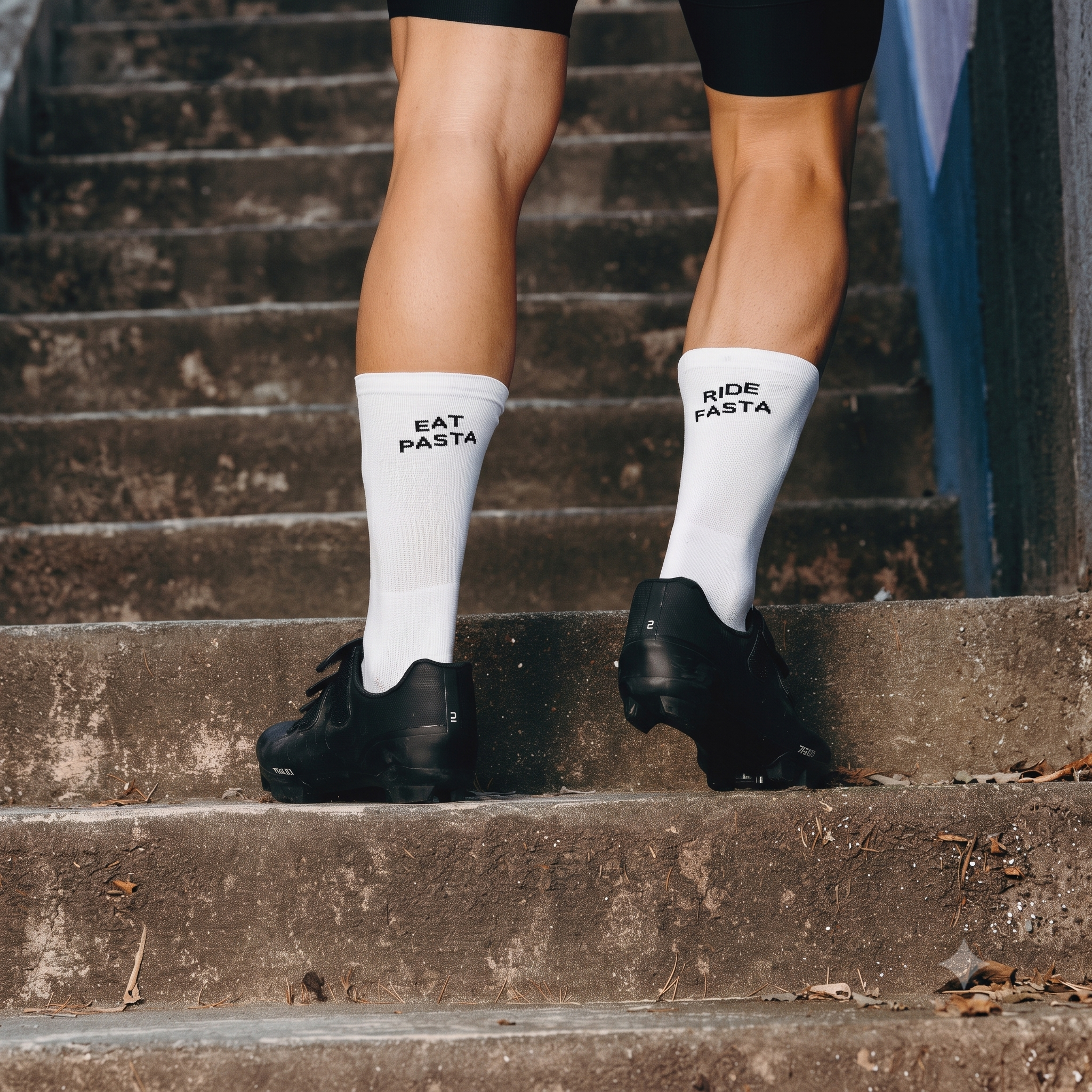 socialride Fahrradsocken - Eat Pasta Ride Fasta