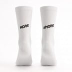 Detailansicht Strickmuster und Polsterung der Socialride Socken "More Amore"