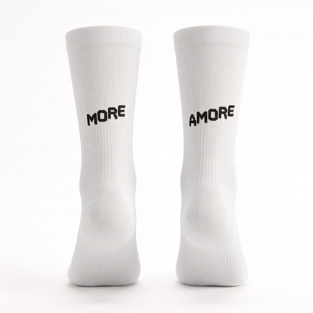 Detailansicht Strickmuster und Polsterung der Socialride Socken "More Amore"