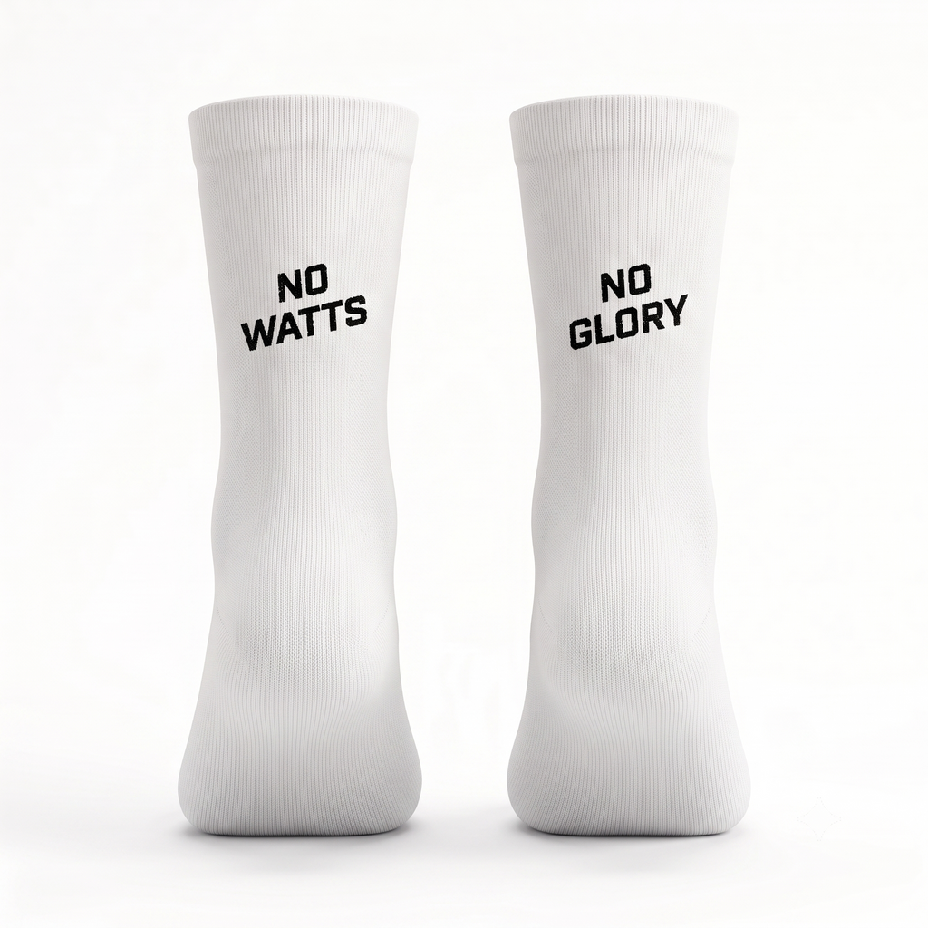 socialride Fahrradsocken - No Watts No Glory